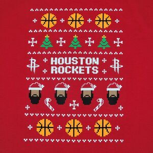 Houston Rockets SS 8-Bit Christmas Red Unisex Tee - Size 2XL
